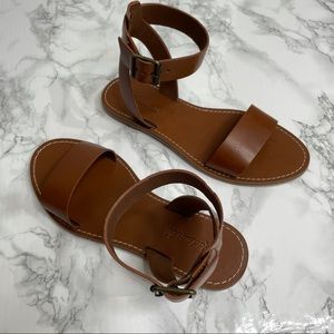 Madewell Boardwalk Brown Ankle Strap Sandal Sz 8